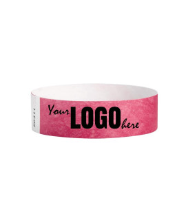 Wristco cranberry custom Imprint Wristbands - 1,000 count Tyvek AA x 10A- Add Any Text Logo and Image Receive Printed Wrist Band Bracelets for Events concert Party Festival Security Admission VIP