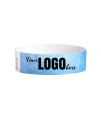 Wristco Sky Blue custom Imprint Wristbands - 500 count Tyvek AA x 10A- Add Any Text Logo and Image Receive Printed Wrist Band Bracelets for Events concert Party Festival Security Admission VIP