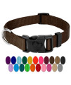 Country Brook Petz - 30+ Vibrant Colors - American Made Deluxe Nylon Dog Collar with Buckle (Mini, 3/8 Inch Wide, Brown)