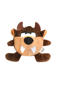 LOONEY TUNES for Pets Brown Tasmanian Devil Taz Ball Body Plush Dog Toy for All Dogs | Squeak Toy for Dogs | Cartoon Character Soft Plush Stuffed Dog Toy