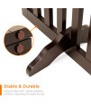 Best Choice Products 31.5in 3-Panel Freestanding Wooden Pet Gate w/Walk Through Door, Adjustable Pen, Support Feet - Espresso