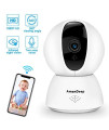 AMANDEEP Pet Camera, Baby Monitor, WiFi Camera 1080P, 360-degree Wireless IP Camera, Home Security Camera, Motion Tracking, Super IR Night Vision, Two-Way Audio, Motion & Sound Detection