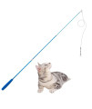 Retractable cat Wand, Interactive catcher Teaser cat Toy 3-Section Teaser cat Wand Fishing Pole Toy Exerciser for cat and Kitten (Not Include Replacement)