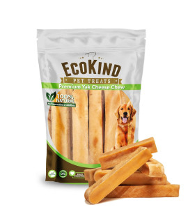 EcoKind Pet Treats gold Himalayan Yak cheese Dog chew, Yak Dog Treats for Active chewers, 100 Natural Healthy chew Sticks for Small Large Dogs, Assorted Set of Big Small Yak (3 Large Sticks)