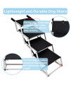 Portable Dog Car Step Stairs, Folding Dog Ramp for Large Dogs,Aluminum Frame Pet Stairs for Indoor Outdoor Use, Accordion Lightweight Auto Large Pet Ladder for Cars,Trucks,SUVs Cargo and High,4 Steps