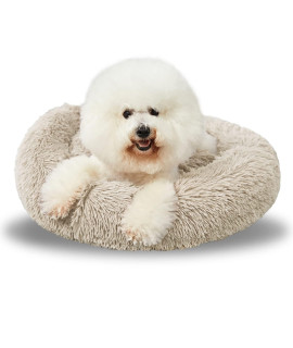 Washable Dog Round Bed Small, Donut Dog Bed Small Dog, Comfy Dog Calming Cuddler Bed