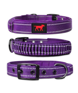 Tuff Pupper Heavy Duty Dog Collar with Handle | Ballistic Nylon Heavy Duty Collar | Padded Reflective Dog Collar with Adjustable Stainless Steel Hardware | Convenient Sizing for All Breeds