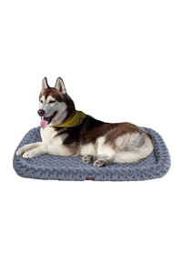 KEMULUS 35" Bolster Dog Crate Bed Soft Plush Dog Mat Machine Washable Kennel Pad Cotton Cat Mat Deluxe Pet Bed for Large Medium Small Dog Cat