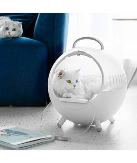 gulilulu Moving Castle Cat Carrier Small Dog Carrier, Free Soft Cushion Transparent and Ventilation for Travel, Outdoor, Party Use