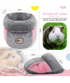 YUEPET Guinea Pig Bed Cuddle Cave Warm Fleece Cozy House Bedding Sleeping Cushion Cage Nest for Small Animal Squirrel Chinchilla Rabbit Hedgehog Cage Accessories (Grey)