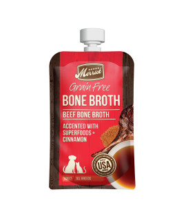 Merrick Grain Free Beef Bone Broth, Dog Food Topper - (1) 7 oz. Pouch