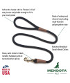 Mendota Pet Snap Leash - British-Style Braided Dog Lead, Made in The USA - Arctic Blue, 1/2 in x 6 ft - for Large Breeds