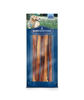 Barkworthies Odor-Free 12 inch Bully Sticks | 5 Pack | All-Natural Dog Chews - Highly Digestible, Premium Rawhide Alternative Dog Treats, Promotes Dental Health