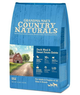 grandma Maes country Naturals grain Inclusive Dry Dog Food 25 LB Duck Sweet Potato