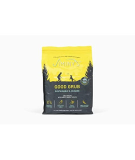 Jiminy's Dry Dog Food - Hypoallergenic Dog Food, 100% Made in The USA, Gluten-Free, Sustainable, Sensitive Stomach Dog Food, High Protein - Good Grub Insect Protein Oven-Baked Dog Food 10 lb Bag