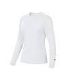 BASSDASH WomenAs UPF 50 UV Sun Protection T-Shirt Long Sleeve Fishing Hiking Performance Shirts White