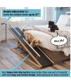 DoggoRamps Dog Ramp for Beds - Solid Hardwood with 5 Finish Options - Adjustable up to 37" High Beds with Low Incline, Safety Rails & Anti-Slip Grip, For Small Dogs up to 50lbs - Made in North America