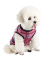 Etdane Recovery Suit for Dog cat After Surgery Dog Surgical Recovery Onesie Female Male Pet Bodysuit Dog cone Alternative Abdominal Wounds Protector Pink PlaidX-Small