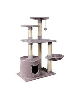 Multi-Level Cat Tree Stand,Large Cat Tree Condo with Sisal Scratching Posts Perches Houses Hammock, Cat Tower Furniture Kitty Activity Center