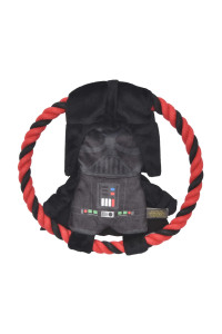 STAR WARS for Pets Plush Darth Vader Rope Frisbee Dog Toy Fetch Toys for Dogs, Dog Tug Toys cute and Soft Dog Toy from Official for Pets, Dog Frisbee