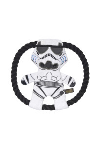 STAR WARS for Pets Plush Storm Trooper Rope Frisbee Dog Toy Fetch Toys for Dogs, Dog Tug Toys cute and Soft Dog Toy from Official for Pets, Dog Frisbee