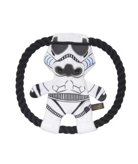 STAR WARS for Pets Plush Storm Trooper Rope Frisbee Dog Toy Fetch Toys for Dogs, Dog Tug Toys cute and Soft Dog Toy from Official for Pets, Dog Frisbee