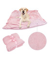Pink Large Dog Blanket, Super Soft Fluffy Sherpa Fleece Dog couch Blankets and Throws for Large Medium Small Dogs Puppy Doggy Pet cats, 50x60 inches