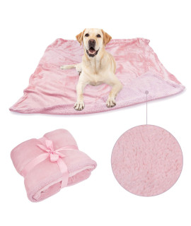 Pink Large Dog Blanket, Super Soft Fluffy Sherpa Fleece Dog couch Blankets and Throws for Large Medium Small Dogs Puppy Doggy Pet cats, 50x60 inches