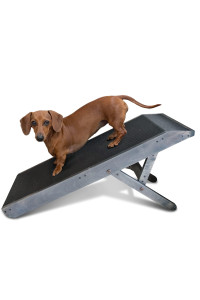 DoggoRamps Dog Ramp for Couch - Furniture-Quality Solid Hardwood - Adjustable Dog Ramp with Platform Top & Anti-Slip Grip - 5 Finishes to Match Your Furniture - Made in North America