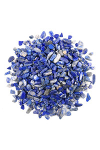WAYBER 2 Lbs/920g Deep Blue Lapis Lazuli Pebbles Irregular Decorative Stones Natural Crystal Rock Gravel for Aquarium/Fish Turtle Tank/Succulent Plants/Air Plants Decoration (Fill 1.8 Cups)
