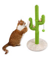 Fluffy Soul Cactus Cat Scratcher - Cat Cactus Scratching Post with Ball - Gift for Cat Lover Kid - Save Your Furniture with Cat Tree