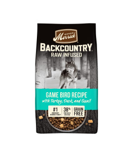 Merrick Backcountry Raw Infused Grain Free Dog Food, Game Bird Recipe, Freeze Dried Dog Food - 20 lb. Bag