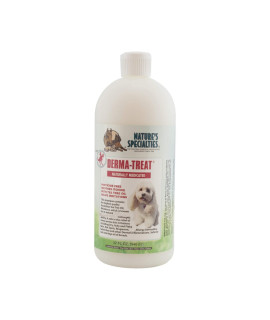 Nature's Specialties Derma-Treat Ultra Concentrated Anti-Microbial Medicated Dog Shampoo for Pets, Makes up to 1.5 Gallon, Natural Choice for Professional Groomers, Made in USA, 32oz