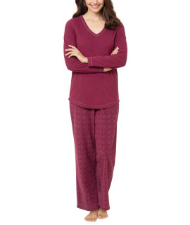 Pajamagram Warm Pajamas For Women - Womens Soft Pajamas Sets, Magenta Herring Sm
