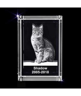 Personalized Pet 3D Engraved Crystal Photo Gift (Xxl Rectangle)