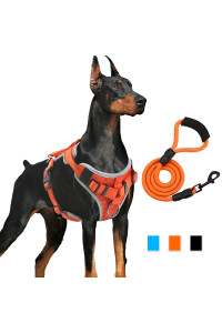 Supet Dog Harness No Pull, Dog Vest Harness With Ree Dog Leash, No Choke Dog Harness Adjustable Reflective Heavy Duty Pet Harness With Easy Control Handle For Small Medium Large Dog