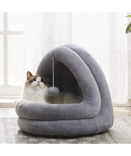 WESTERN HOME WH Cat Bed for Indoor Cats Large, Pet Tent Soft Cave Bed for Dogs and Small Cats, 2 in 1 Machine Washable Cat Beds, Super Soft Pet Supplies, Anti-Slip & Water-Resistant Bottom