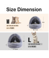 WESTERN HOME WH Cat Bed for Indoor Cats Large, Pet Tent Soft Cave Bed for Dogs and Small Cats, 2 in 1 Machine Washable Cat Beds, Super Soft Pet Supplies, Anti-Slip & Water-Resistant Bottom