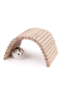 Niteangel Hamster Climbing Ladder Wooden Suspension Bridge For Guinea Pigs Rats Hedgehog Gerbils Mouse Sugar Glider And Other Small Animals (Small)