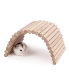 Niteangel Hamster Climbing Ladder Wooden Suspension Bridge For Guinea Pigs Rats Hedgehog Gerbils Mouse Sugar Glider And Other Small Animals (Small)