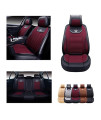 OASIS AUTO car Seat covers Accessories Full Set Premium Nappa Leather cushion Protector Universal Fit for Most cars SUV Pick-up Truck, Automotive Vehicle Auto Interior DAcor (OS-008 Burgundy)