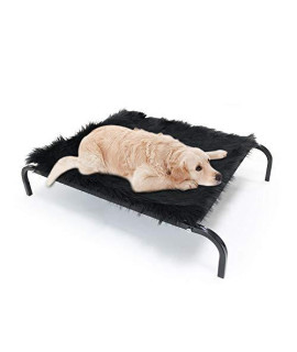 SONGWAY Pet Bed, Portable Raised Pet Cot, Waterproof Breathable Mat, Elevated Dog Bed with Mattress, Cooling Dog Beds for Large Dogs, Indoor or Outdoor Use - L