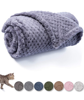 Dog Blanket or cat Blanket or Pet Blanket, Warm Soft Fuzzy Blankets for Puppy, Small, Medium, Large Dogs or Kitten, cats, Plush Fleece Throws for Bed, couch, Sofa, Travel (L40 x 48, Purple)