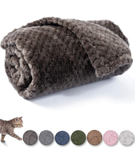 Dog Blanket or cat Blanket or Pet Blanket, Warm Soft Fuzzy Blankets for Puppy, Small, Medium, Large Dogs or Kitten, cats, Plush Fleece Throws for Bed, couch, Sofa, Travel (L40 x 48, Dark grey)