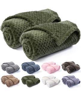 Dog Blanket or cat Blanket or Pet Blanket, Warm Soft Fuzzy Blankets for Puppy, Small, Medium, Large Dogs or Kitten, cats, Plush Fleece Throws for Bed, couch, Sofa, Travel (S24 x 32, Dark green)