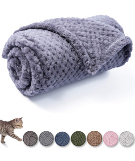 Dog Blanket or cat Blanket or Pet Blanket, Warm Soft Fuzzy Blankets for Puppy, Small, Medium, Large Dogs or Kitten, cats, Plush Fleece Throws for Bed, couch, Sofa, Travel (M32 x 40, Purple)