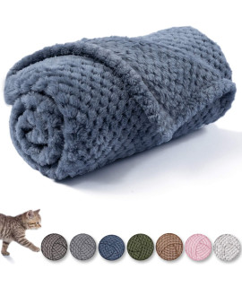 Dog Blanket or cat Blanket or Pet Blanket, Warm Soft Fuzzy Blankets for Puppy, Small, Medium, Large Dogs or Kitten, cats, Plush Fleece Throws for Bed, couch, Sofa, Travel (M32 x 40, Blue)