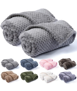 Dog Blanket or cat Blanket or Pet Blanket, Warm Soft Fuzzy Blankets for Puppy, Small, Medium, Large Dogs or Kitten, cats, Plush Fleece Throws for Bed, couch, Sofa, Travel (S24 x 32, grey)
