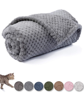 Dog Blanket or cat Blanket or Pet Blanket, Warm Soft Fuzzy Blankets for Puppy, Small, Medium, Large Dogs or Kitten, cats, Plush Fleece Throws for Bed, couch, Sofa, Travel (M32 x 40, grey)