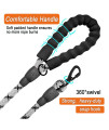 BARKBAY Dog Rope Leash Heavy Duty Dog Leash for Large Dog with Comfortable Padded Handle and Highly Reflective Threads 5 FT for Small Medium Large Dogs(Gray)